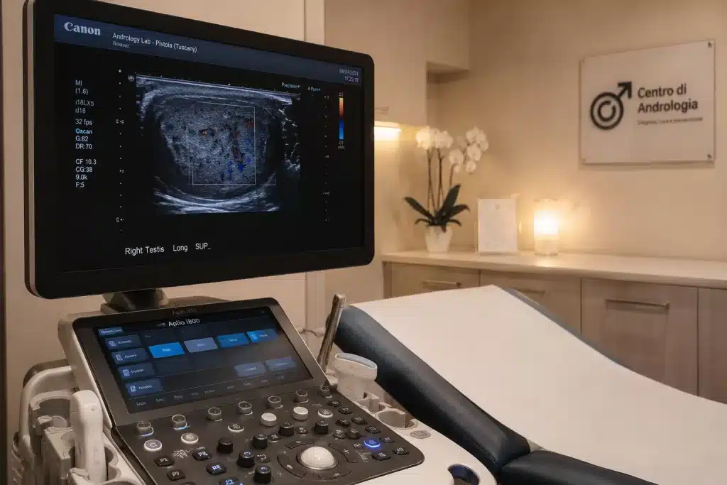 Prima visita andrologica a Prato: cosa fa lo specialista, come superare l'ansia e come prepararsi 7 Dettaglio degli strumenti diagnostici utilizzati dall'andrologo privato Prato per i controlli preventivi.