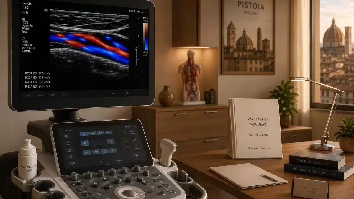 Varicocele e Fertilità Maschile: Quando è davvero necessario operarsi? 6 Schermo ecocolordoppler per la diagnosi del varicocele attraverso lo studio del reflusso venoso nel testicolo.