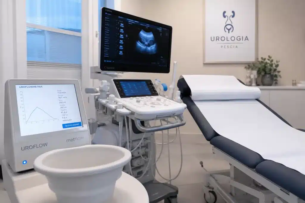 Strumentazione clinica per una accurata visita prostata Pescia in ambulatorio privato.